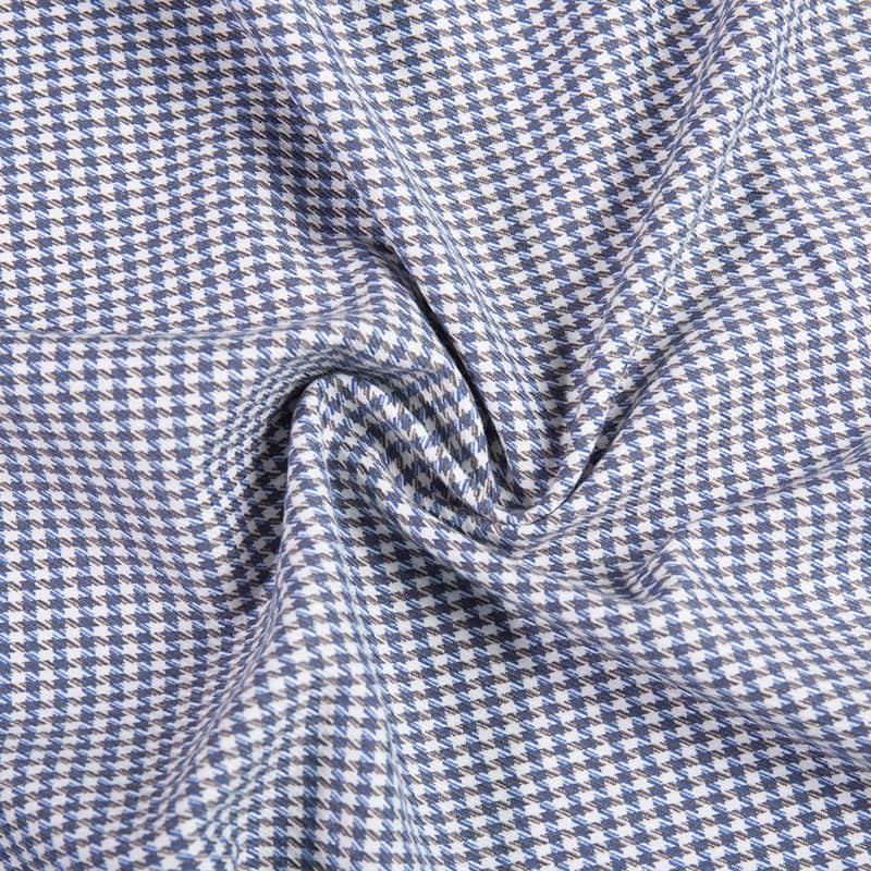 Colorful Houndstooth Yarn Dyed Customize Design Tr Spandex Fabric For Suit And Uniforms