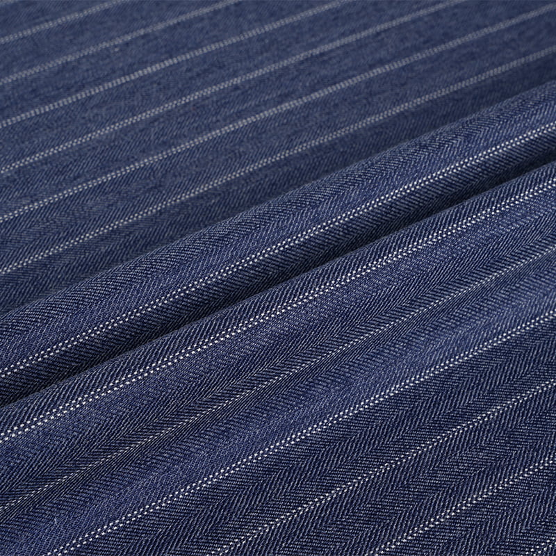 TR Stripe Design Polyester Rayon Spandex Suiting Fabric