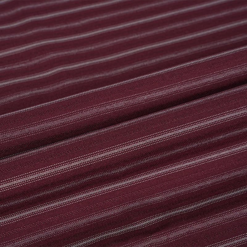 Custom Design Stripe Design TR Stretch Woven Fabric For Suit And Blazers