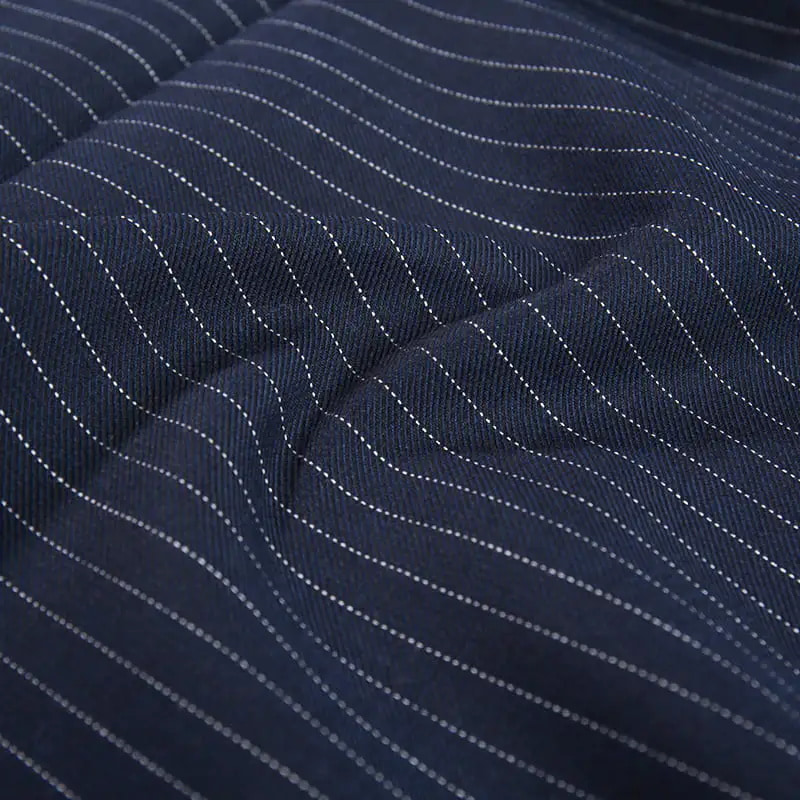 Custom Design Yarn Dyed Stripe Design Tr Stretch Woven Fabric For Suit And Blazers