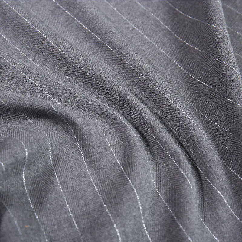 Yarn Dyed Stripe Design Polyester Rayon Spandex Suiting Fabric