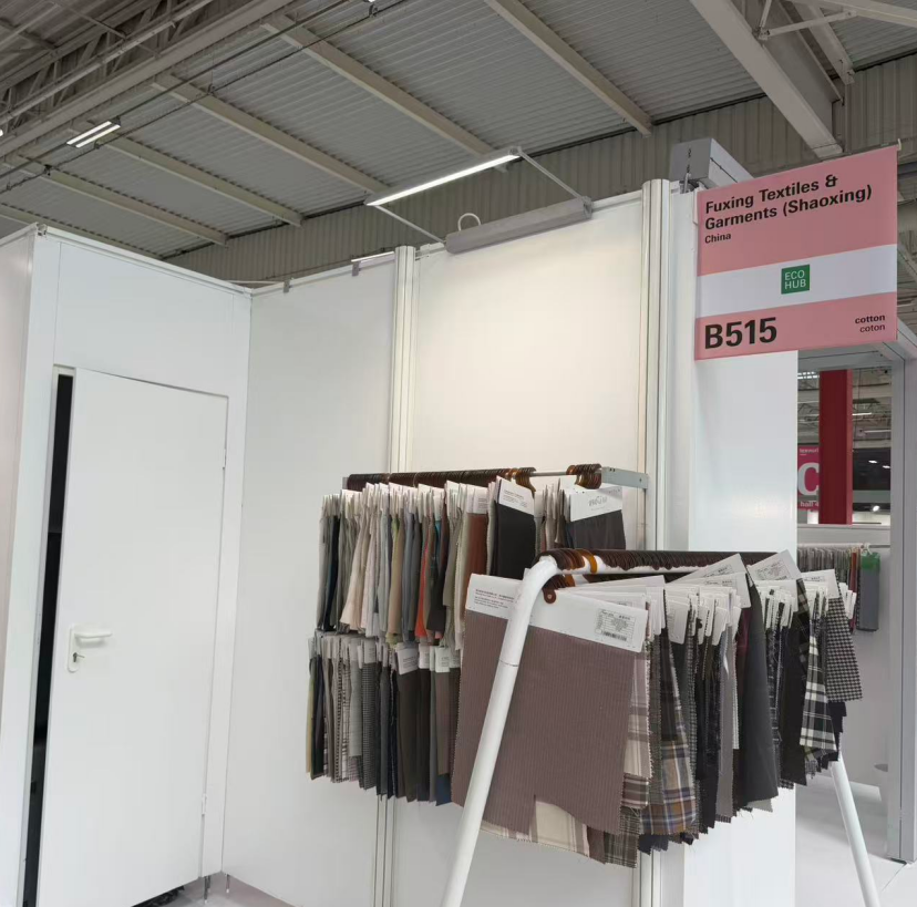 Fuxing Textile team meeting visitors at Texworld Paris