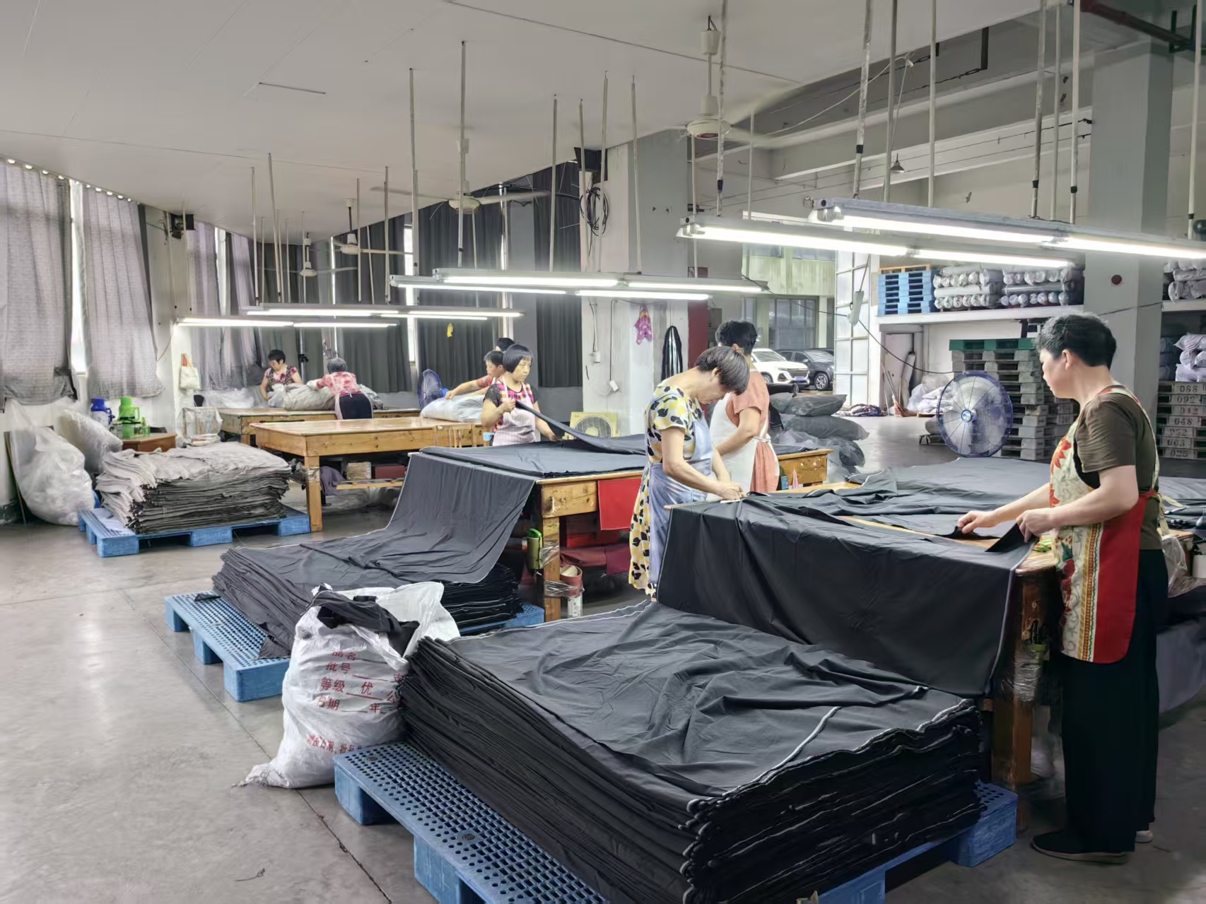Finished fabric ready for shipment at Fuxing Textile